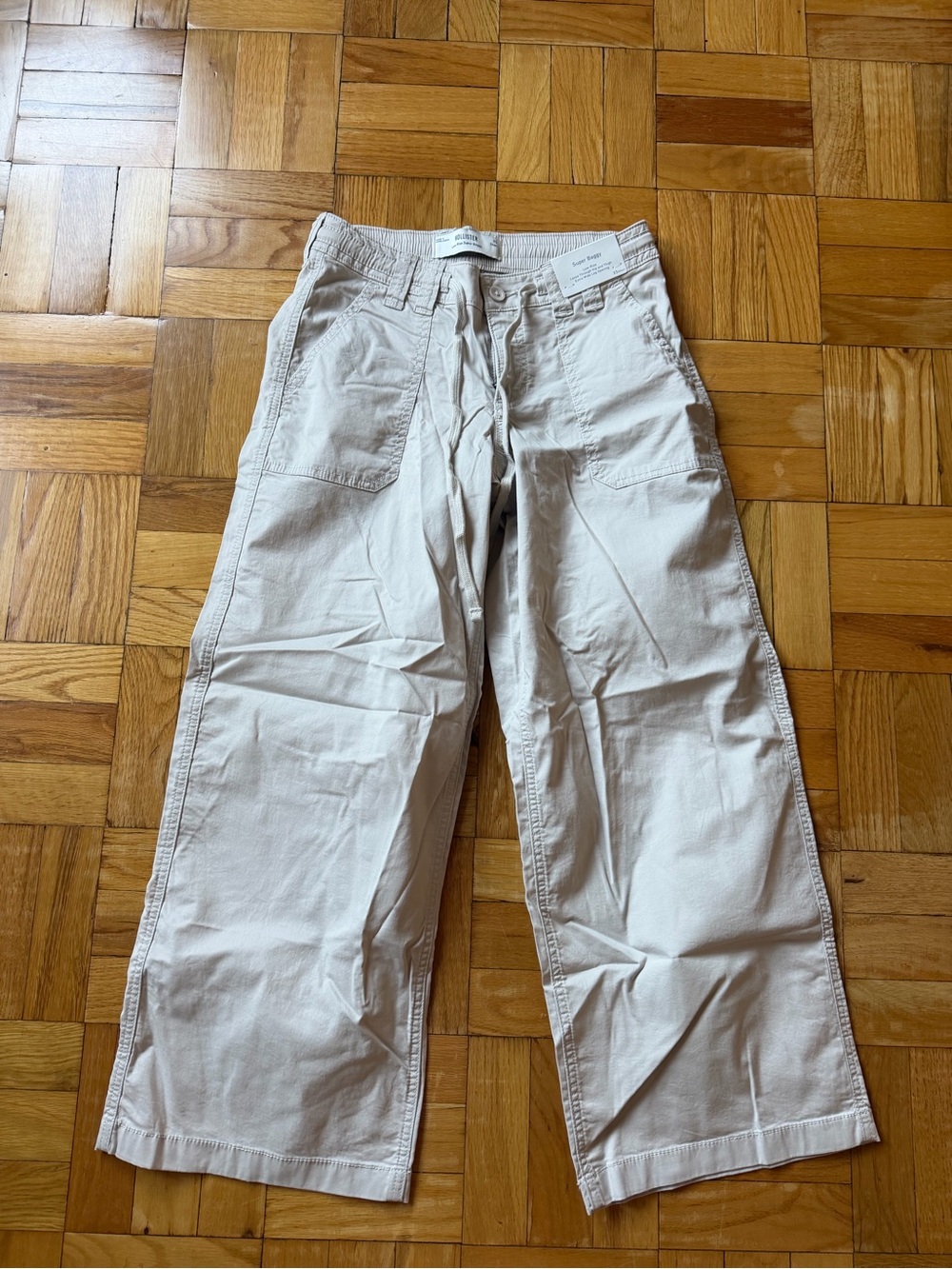Hollister Light Beige Cargo Utility Pants
